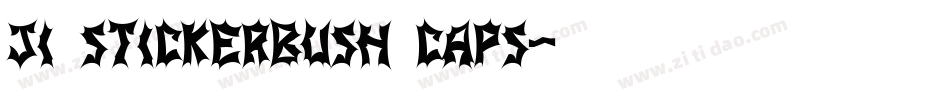 JI Stickerbush Caps字体转换